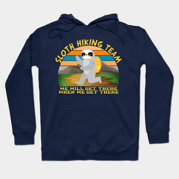 Sloth Hiking Team Hoodie by Litaru